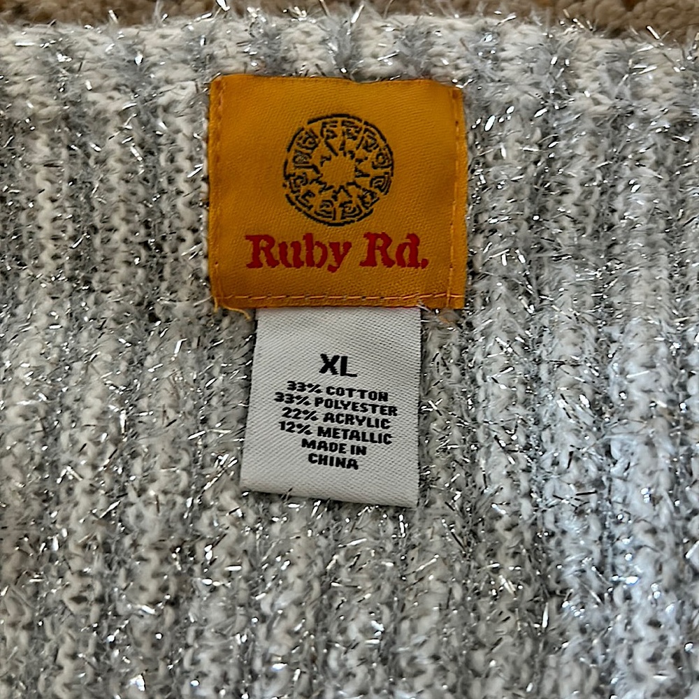 Ruby Rd. Gorgeous Rhinestone Light Silver Metalli… - image 4